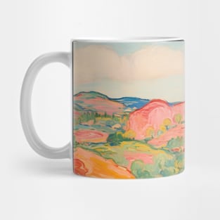 Pink Mountains Pastel Nature Mug